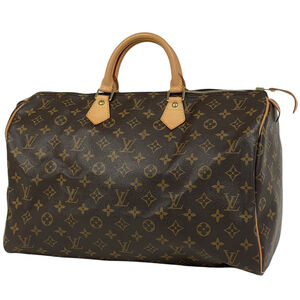 LOUIS VUITTON Brown Monogram Speedy 40 Boston Bag